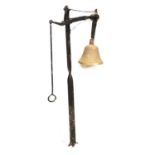 Victorian wrought iron and brass bell