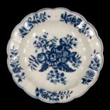 First Period Worcester blue and white dish