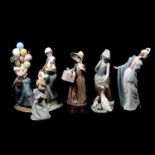 Six Lladro figurines