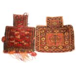 Two antique Persian/ Afghan salt bags