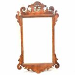 Walnut framed wall mirror,