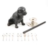 Composition model of a black labrador puppy, etc.,