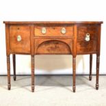 George III mahogany small sideboard,