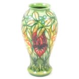 Moorcroft Pottery, a 'Rainforest' design vase