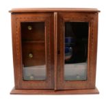 Edwardian mahogany and inlaid smoker's cabinet