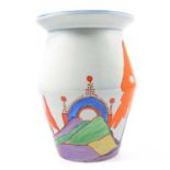 Clarice Cliff, a Caprice design vase