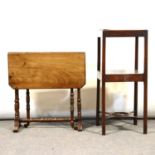 Edwardian Sutherland table and a Georgian washstand,