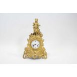 Late 19th Century French gilt spelter mantel clock,