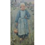 L Laws after George Clausen, Breton Girl Carrying a Jar.