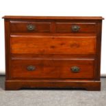 Victorian walnut chest of drawers,