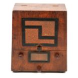 Novelty Art Deco correspondence box, in the form of a 1930s radio