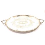 Victorian silver plated tray,