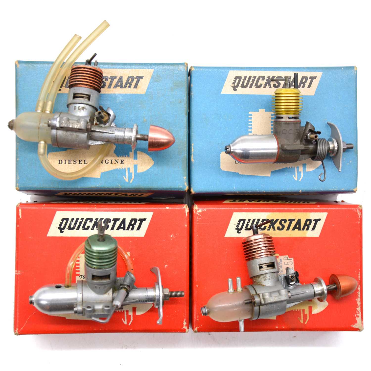 Four DC diesel engines, boxed