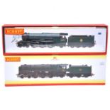 Two Hornby OO gauge locomotives, including Britannia class, class A3