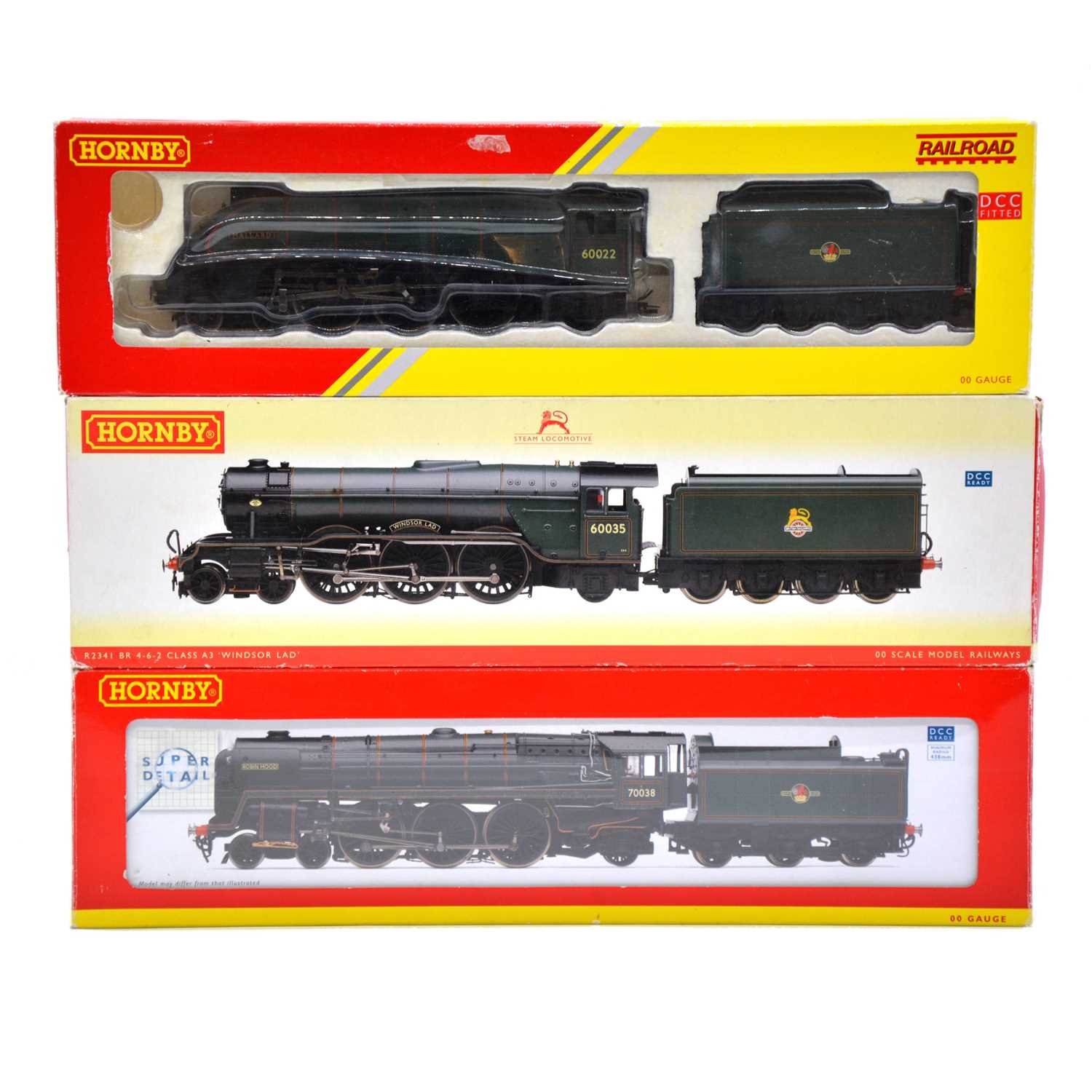 Three Hornby OO gauge locomotives, R2784X, R2341, R2719, boxed