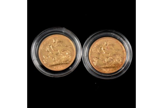 Two Gold Half Sovereign Coins. - Image 2 of 2