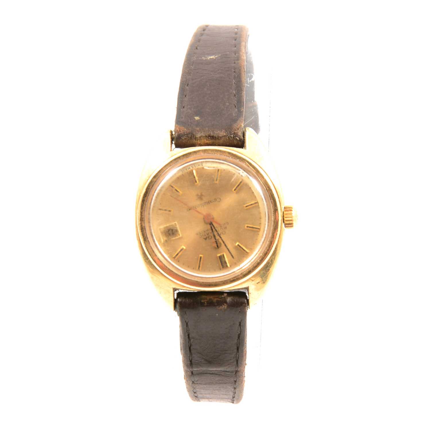 Omega - a lady's gold-plated Constellation wristwatch