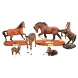 Small collection of Beswick pottery horses,