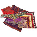 Quantity of assorted embroidered panels, textiles, Asian subcontinent