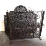 Cast iron fire back, etc.,