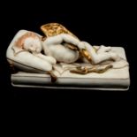 Victorian Parian figure 'Cupid Reposing' by W.H. Goss
