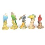 Five Beswick pottery bird models,