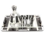 Art Deco glass liqueur set,