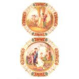 Two Vienna porcelain cabinet plates.