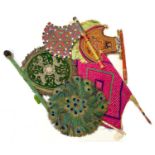 Large collection of Indian embroidered fans