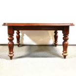 Victorian mahogany pull-out dining table,