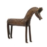 Burkina Faso style bronze horse