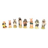 Thirteen Beswick Pig Promenade/Band figures,