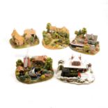 Collection of five Lilliput Lane models,