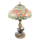 A Tiffany style table lamp.