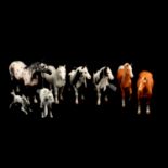 Small collection of Beswick pottery horses,
