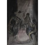 After Graham Sutherland, Seated figures,