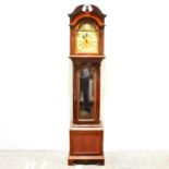 Edwardian inlaid mahogany longcase clock,