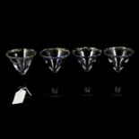 Set of four Murano cocktail glasses,