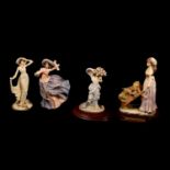 Four Leonardo lady figurines,