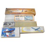 Five aero model kits, boxed