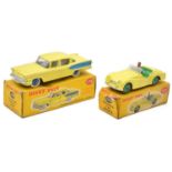 Two Dinky Toys die-cast models, ref 105 Triumph TR3 and ref 179 Studebaker