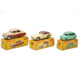 Three Dinky Toys die-cast models including ref 167 A.C.Aceca etc