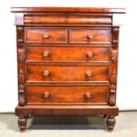 Victorian Scottish mahogany chest of drawers,