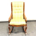 Victorian mahogany child's rocking chair,