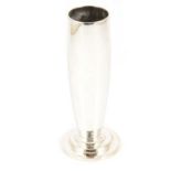 Art Deco plated bud vase, stamped Cunard White Star line
