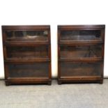 Two Globe Wernicke oak sectional bookcases,