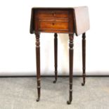 Victorian mahogany drop-leaf work table,