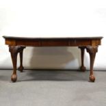 Georgian style mahogany dining table and chairs,