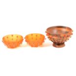 Three Swarovski Crystal homeware bowls