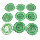 Set of eight Cabbage Leaf plates, and similar